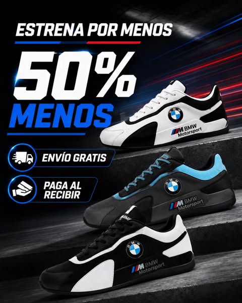 🔥 TENIS BMW MOTORSPORT PREMIUM — ¡OFERTA EXCLUSIVA! ÚLTIMAS UNIDADES
